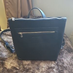 Portland Leather Tote Backpack Classic- BLACK